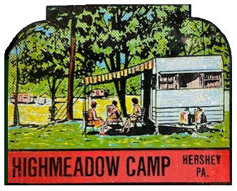 (image for) Pennsylvania (5) High Meadow Camp Vintage Vacation Sticker